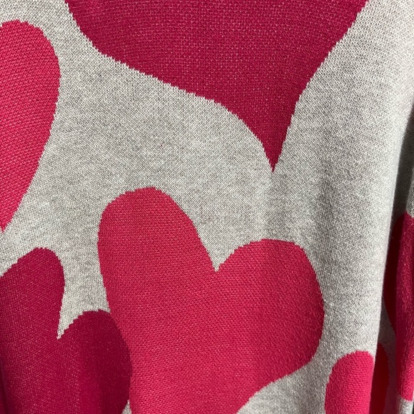 For The Republic Gray and Pink Heart Sweater - Picture 6 of 6